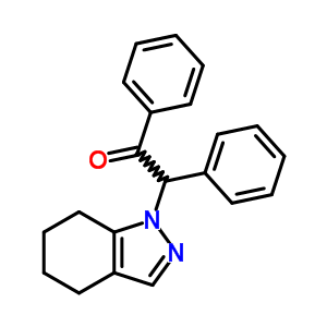 1,2-Diphenyl-2-(4,5,6,7-tetrahydroindazol-1-yl)ethanoneStructure,63570-14-9Structure 1,2-Diphenyl-2-(4,5,6,7-tetrahydroindazol-1-yl)ethanone Structure,63570-14-9Structure
