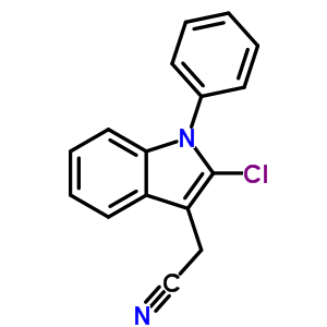 2-(2-Chloro-1-phenyl-indol-3-yl)acetonitrileStructure,63793-65-7Structure 2-(2-Chloro-1-phenyl-indol-3-yl)acetonitrile Structure,63793-65-7Structure