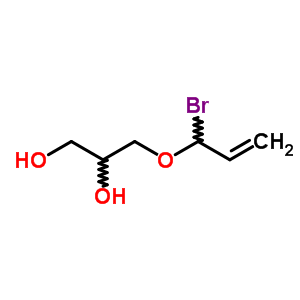 3-(1-Bromoallyloxy)-1,2-propanediolStructure,63834-56-0Structure 3-(1-Bromoallyloxy)-1,2-propanediol Structure,63834-56-0Structure