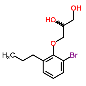 3-(2-Bromo-6-propylphenoxy)-1,2-propanediolStructure,63834-60-6Structure 3-(2-Bromo-6-propylphenoxy)-1,2-propanediol Structure,63834-60-6Structure