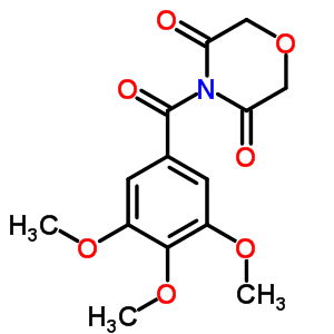 4-(3,4,5-Trimethoxybenzoyl)morpholine-3,5-dioneStructure,63868-64-4Structure 4-(3,4,5-Trimethoxybenzoyl)morpholine-3,5-dione Structure,63868-64-4Structure