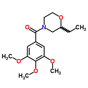 2-Ethyl-4-(3,4,5-trimethoxybenzoyl)morpholineStructure,63868-66-6Structure 2-Ethyl-4-(3,4,5-trimethoxybenzoyl)morpholine Structure,63868-66-6Structure