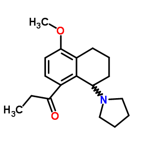 1-(5-Methoxy-8-propionyl-1,2,3,4-tetrahydronaphthalen-1-yl)pyrrolidineStructure,63886-35-1Structure 1-(5-Methoxy-8-propionyl-1,2,3,4-tetrahydronaphthalen-1-yl)pyrrolidine Structure,63886-35-1Structure