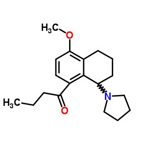 1-(1,2,3,4-Tetrahydro-8-butyryl-5-methoxynaphthalen-1-yl)pyrrolidineStructure,63886-62-4Structure 1-(1,2,3,4-Tetrahydro-8-butyryl-5-methoxynaphthalen-1-yl)pyrrolidine Structure,63886-62-4Structure