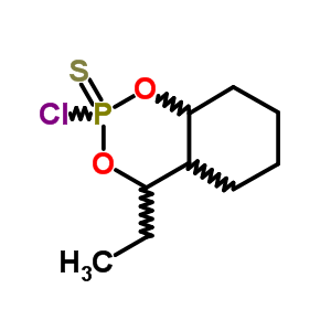 Hexahydro-2-chloro-4-ethyl-4h-1,3,2-benzodioxaphosphorin 2-sulfideStructure,63886-82-8Structure Hexahydro-2-chloro-4-ethyl-4h-1,3,2-benzodioxaphosphorin 2-sulfide Structure,63886-82-8Structure