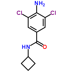 4-Amino-n-cyclobutyl-3,5-dichlorobenzamideStructure,63887-22-9Structure 4-Amino-n-cyclobutyl-3,5-dichlorobenzamide Structure,63887-22-9Structure