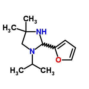4,4-Dimethyl-2-(2-furyl)-1-isopropylimidazolidineStructure,63905-62-4Structure 4,4-Dimethyl-2-(2-furyl)-1-isopropylimidazolidine Structure,63905-62-4Structure