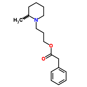 Phenylacetic acid 3-(2-methylpiperidino)propyl esterStructure,63906-46-7Structure Phenylacetic acid 3-(2-methylpiperidino)propyl ester Structure,63906-46-7Structure