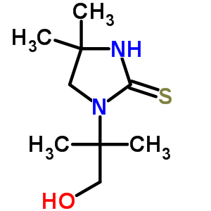 1-(1,1-Dimethyl-2-hydroxyethyl)-4,4-dimethyl-2-imidazolidinethioneStructure,63907-13-1Structure 1-(1,1-Dimethyl-2-hydroxyethyl)-4,4-dimethyl-2-imidazolidinethione Structure,63907-13-1Structure