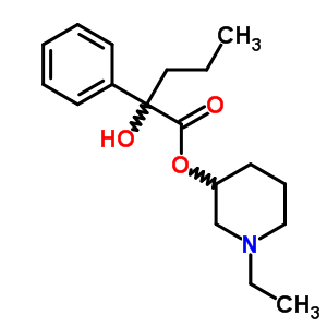 α-propyl-α-hydroxybenzeneacetic acid 1-ethyl-3-piperidinyl esterStructure,63917-17-9Structure α-propyl-α-hydroxybenzeneacetic acid 1-ethyl-3-piperidinyl ester Structure,63917-17-9Structure