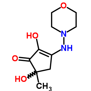 2,5-Dihydroxy-5-methyl-3-morpholinoamino-2-cyclopenten-1-oneStructure,63937-28-0Structure 2,5-Dihydroxy-5-methyl-3-morpholinoamino-2-cyclopenten-1-one Structure,63937-28-0Structure