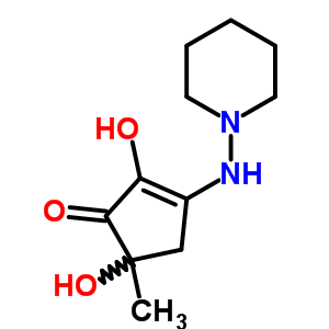 2,5-Dihydroxy-5-methyl-3-piperidinoamino-2-cyclopenten-1-oneStructure,63937-29-1Structure 2,5-Dihydroxy-5-methyl-3-piperidinoamino-2-cyclopenten-1-one Structure,63937-29-1Structure