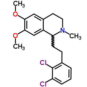 1-(2,3-Dichlorophenethyl)-6,7-dimethoxy-2-methyl-1,2,3,4-tetrahydroisoquinolineStructure,63937-49-5Structure 1-(2,3-Dichlorophenethyl)-6,7-dimethoxy-2-methyl-1,2,3,4-tetrahydroisoquinoline Structure,63937-49-5Structure