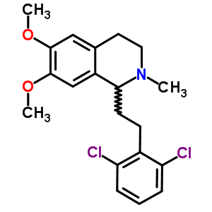 1-(2,6-Dichlorophenethyl)-6,7-dimethoxy-2-methyl-1,2,3,4-tetrahydroisoquinolineStructure,63937-50-8Structure 1-(2,6-Dichlorophenethyl)-6,7-dimethoxy-2-methyl-1,2,3,4-tetrahydroisoquinoline Structure,63937-50-8Structure