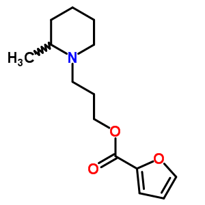 2-呋喃羧酸 3-(2-甲基哌啶)丙酯結(jié)構(gòu)式_63938-46-5結(jié)構(gòu)式