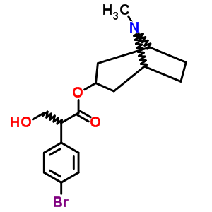 4-溴-α-(羥基甲基)苯乙酸 8-甲基-8-氮雜雙環(huán)[3.2.1]辛烷-3-基酯結(jié)構(gòu)式_63978-22-3結(jié)構(gòu)式