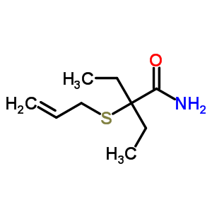 2-Allylthio-2-ethylbutyramideStructure,64037-65-6Structure 2-Allylthio-2-ethylbutyramide Structure,64037-65-6Structure