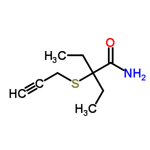 2-Ethyl-2-(2-propynylthio)butyramideStructure,64037-68-9Structure 2-Ethyl-2-(2-propynylthio)butyramide Structure,64037-68-9Structure