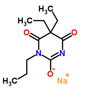 5,5-Diethyl-1-propyl-2-sodiooxy-4,6(1h,5h)-pyrimidinedioneStructure,64038-05-7Structure 5,5-Diethyl-1-propyl-2-sodiooxy-4,6(1h,5h)-pyrimidinedione Structure,64038-05-7Structure