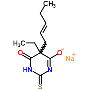 5-Ethyl-5-(2-pentenyl)-2-sodiothio-4,6(1h,5h)-pyrimidinedioneStructure,64038-22-8Structure 5-Ethyl-5-(2-pentenyl)-2-sodiothio-4,6(1h,5h)-pyrimidinedione Structure,64038-22-8Structure