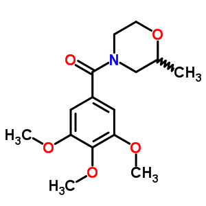 2-Methyl-4-(3,4,5-trimethoxybenzoyl)morpholineStructure,64039-11-8Structure 2-Methyl-4-(3,4,5-trimethoxybenzoyl)morpholine Structure,64039-11-8Structure