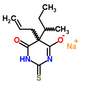 5-Allyl-5-sec-butyl-2-sodiothio-4,6(1h,5h)-pyrimidinedioneStructure,64058-14-6Structure 5-Allyl-5-sec-butyl-2-sodiothio-4,6(1h,5h)-pyrimidinedione Structure,64058-14-6Structure