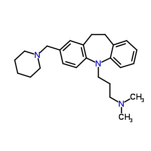 10,11-二氫-N,N-二甲基-2-(1-哌啶基甲基)-5H-二苯[b,f]氮雜卓-5-丙烷-1-胺結(jié)構(gòu)式_64097-63-8結(jié)構(gòu)式