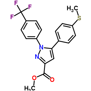 5-(4-甲基磺酰基-苯基)-1-(4-三氟甲基苯基)-1H-吡唑-3-羧酸甲酯結(jié)構(gòu)式_641639-55-6結(jié)構(gòu)式
