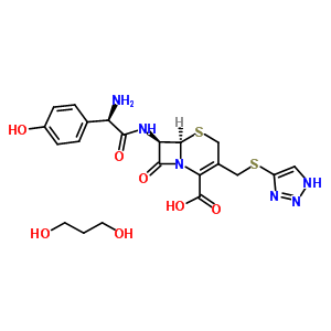 Cefatrizine compd with propylene glycolStructure,64217-62-5Structure Cefatrizine compd with propylene glycol Structure,64217-62-5Structure