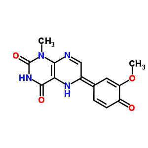 2,4(1H,3h)-pteridinedione,6-(4-hydroxy-3-methoxyphenyl)-1-methyl-Structure,64233-17-6Structure 2,4(1H,3h)-pteridinedione,6-(4-hydroxy-3-methoxyphenyl)-1-methyl- Structure,64233-17-6Structure