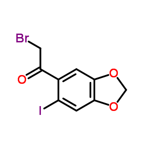 Ethanone,2-bromo-1-(6-iodo-1,3-benzodioxol-5-yl)-Structure,64490-58-0Structure Ethanone,2-bromo-1-(6-iodo-1,3-benzodioxol-5-yl)- Structure,64490-58-0Structure