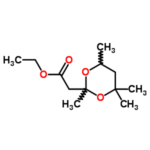 1,3-Dioxane-2-aceticacid, 2,4,6,6-tetramethyl-, ethyl esterStructure,6454-25-7Structure 1,3-Dioxane-2-aceticacid, 2,4,6,6-tetramethyl-, ethyl ester Structure,6454-25-7Structure