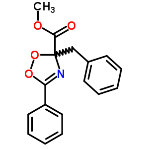 3H-1,2,4-dioxazole-3-carboxylicacid, 5-phenyl-3-(phenylmethyl)-, methyl esterStructure,64686-54-0Structure 3H-1,2,4-dioxazole-3-carboxylicacid, 5-phenyl-3-(phenylmethyl)-, methyl ester Structure,64686-54-0Structure