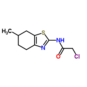 2-Chloro-N-(6-methyl-4,5,6,7-tetrahydro-benzothiazol-2-yl)-acetamideStructure,650592-73-7Structure 2-Chloro-N-(6-methyl-4,5,6,7-tetrahydro-benzothiazol-2-yl)-acetamide Structure,650592-73-7Structure