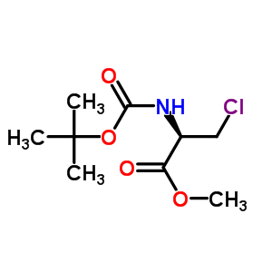 n-boc-3-氯-l-丙氨酸甲酯結構式_651035-84-6結構式