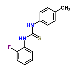 1-(2-氟苯基)-3-(4-甲基苯基)硫代脲結(jié)構(gòu)式_65551-00-0結(jié)構(gòu)式