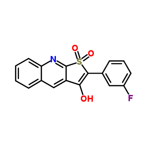 2-(3-氟苯基)噻吩并(2,3-b)喹啉-3-醇 1,1-二氧化物結(jié)構(gòu)式_65764-35-4結(jié)構(gòu)式