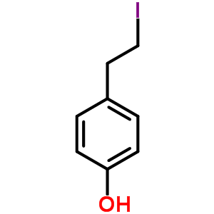 4-(2-碘乙基)苯酚結(jié)構(gòu)式_6631-69-2結(jié)構(gòu)式
