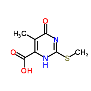 6-Hydroxy-5-methyl-2-(methylthio)pyrimidine-4-carboxylic acidStructure,6635-65-0Structure 6-Hydroxy-5-methyl-2-(methylthio)pyrimidine-4-carboxylic acid Structure,6635-65-0Structure
