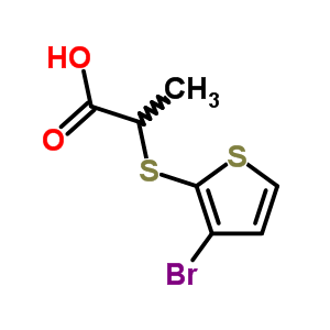 2-((3-Bromo-2-thienyl)thio)propionicacid Structure,6645-60-9Structure