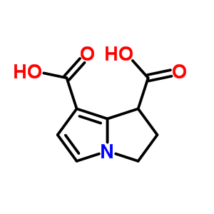 2,3-Dihydro-1H-pyrrolizine-1,7-dicarboxylic acidStructure,66635-69-6Structure 2,3-Dihydro-1H-pyrrolizine-1,7-dicarboxylic acid Structure,66635-69-6Structure