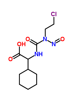 Acetic acid, 2-(3-(2-chloroethyl)-3-nitrosoureido)-2-cyclohexyl-Structure,66827-37-0Structure Acetic acid, 2-(3-(2-chloroethyl)-3-nitrosoureido)-2-cyclohexyl- Structure,66827-37-0Structure