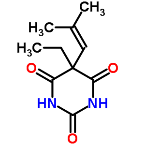 Barbituric acid, 5-ethyl-5-(1-isobutenyl)-Structure,66968-47-6Structure Barbituric acid, 5-ethyl-5-(1-isobutenyl)- Structure,66968-47-6Structure