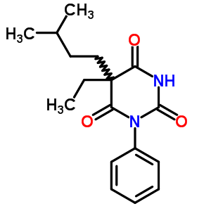 Barbituric acid, 5-ethyl-5-isopentyl-1-phenyl-Structure,66968-55-6Structure Barbituric acid, 5-ethyl-5-isopentyl-1-phenyl- Structure,66968-55-6Structure