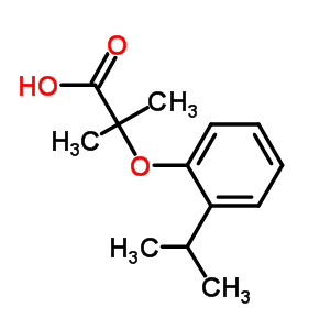 2-(2-Isopropylphenoxy)-2-methylpropanoic acidStructure,669726-38-9Structure 2-(2-Isopropylphenoxy)-2-methylpropanoic acid Structure,669726-38-9Structure