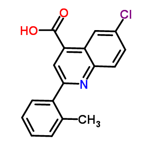 6-Chloro-2-(2-methylphenyl)quinoline-4-carboxylic acidStructure,669726-49-2Structure 6-Chloro-2-(2-methylphenyl)quinoline-4-carboxylic acid Structure,669726-49-2Structure