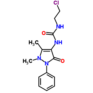 Urea,n-(2-chloroethyl)-n-(2,3-dihydro-1,5-dimethyl-3-oxo-2-phenyl-1h-pyrazol-4-yl)-Structure,67736-67-8Structure Urea,n-(2-chloroethyl)-n-(2,3-dihydro-1,5-dimethyl-3-oxo-2-phenyl-1h-pyrazol-4-yl)- Structure,67736-67-8Structure