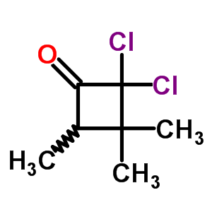 Cyclobutanone,2,2-dichloro-3,3,4-trimethyl-Structure,68212-49-7Structure Cyclobutanone,2,2-dichloro-3,3,4-trimethyl- Structure,68212-49-7Structure