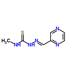 Hydrazinecarbothioamide,n-methyl-2-(2-pyrazinylmethylene)-Structure,6824-35-7Structure Hydrazinecarbothioamide,n-methyl-2-(2-pyrazinylmethylene)- Structure,6824-35-7Structure