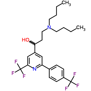3-(二丁基氨基)-1-[2-(三氟甲基)-6-[4-(三氟甲基)苯基]吡啶-4-基]丙烷-1-醇結(jié)構(gòu)式_68690-14-2結(jié)構(gòu)式